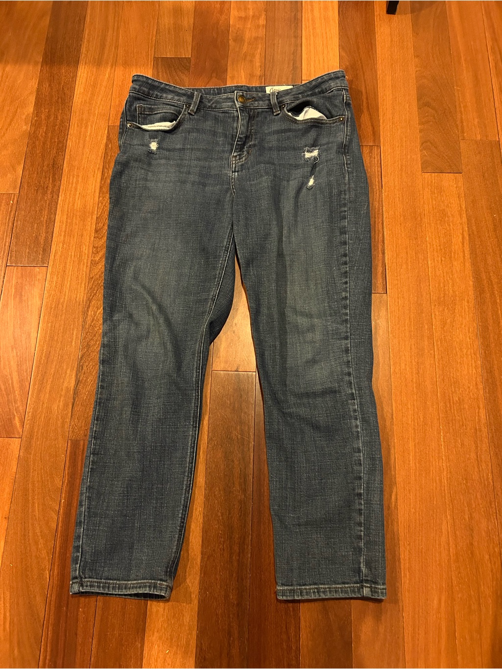 Cosmic Blue Love Women's Straight-Leg Jeans In Dark Blue Denim Size 31